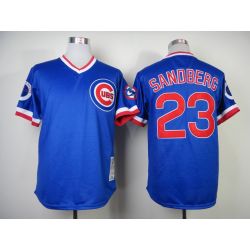 Cheap Ryne Sandberg Cubs Jersey From China #23 Blue throwback 1984