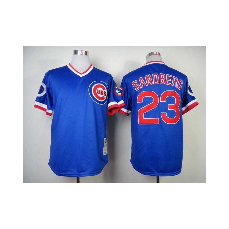 Cheap Ryne Sandberg Cubs Jersey From China #23 Blue throwback 1984