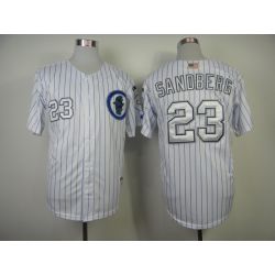 Cheap Ryne Sandberg Cubs Jersey From China #23 White Sliver number