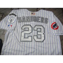 Cheap Ryne Sandberg Cubs Jersey From China #23 White Sliver number