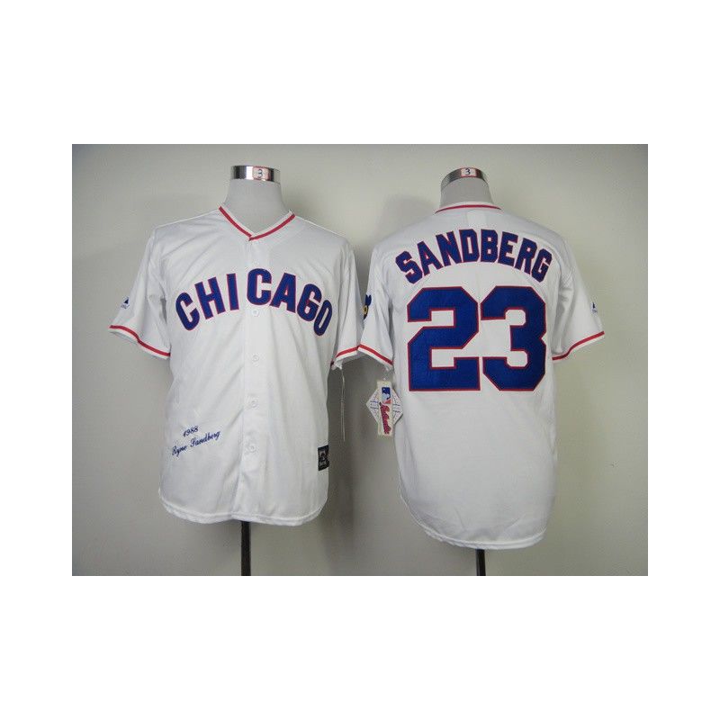 Cheap Ryne Sandberg Cubs Jersey From China #23 White throwback 1988