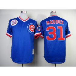 Cheap Greg Maddux Cubs Jersey From China #31 Blue throwback