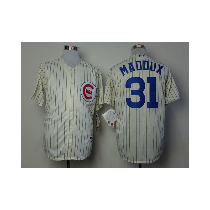 Cheap Greg Maddux Cubs Jersey From China #31 Cream 1969 Turn Back the Clock