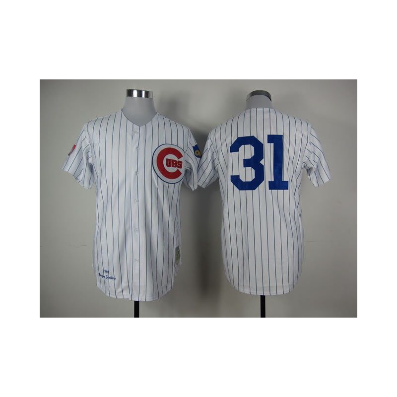 Cheap Greg Maddux Cubs Jersey From China #31 White throwback 1969