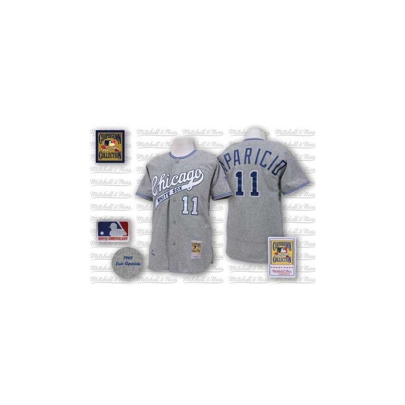 Cheap Luis Aparicio White Sox Jersey From China #11 HEMP Grey throwback 1969