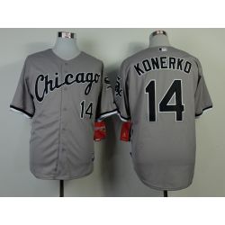 Cheap Paul Konerko White Sox Jersey From China #14 Grey