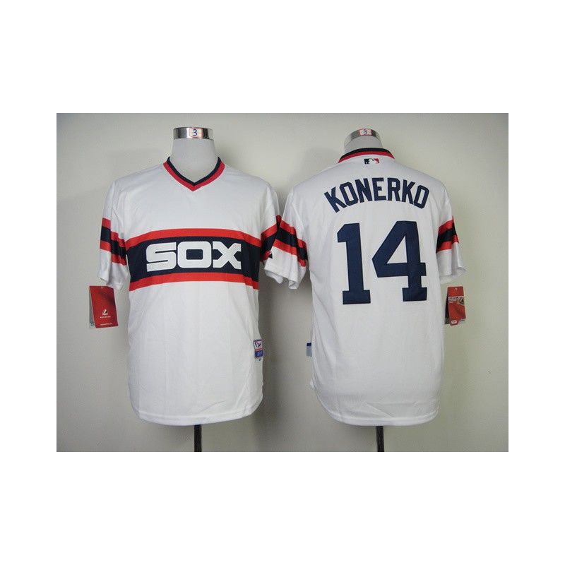 Cheap Paul Konerko White Sox Jersey From China #14 White Alternate