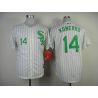 Cheap Paul Konerko White Sox Jersey From China #14 White Green Stripe