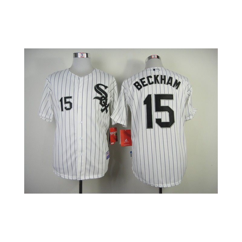 Cheap Gordon Beckham White Sox Jersey From China #15 White Black Stripe