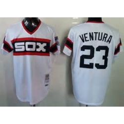 Cheap Robin Ventura White Sox Jersey From China #23 White throwback