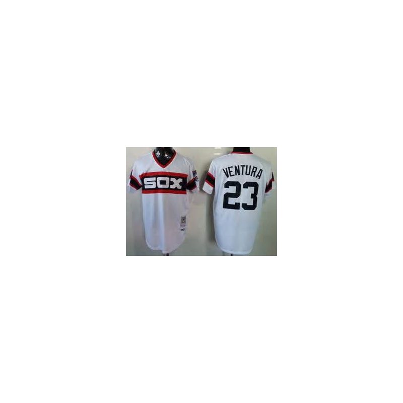 Cheap Robin Ventura White Sox Jersey From China #23 White throwback