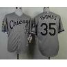 Cheap Frank Thomas White Sox Jersey From China #35 Grey 2005 World Series Patch