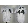 Cheap Jake Peavy White Sox Jersey From China #44 White Black Stripe