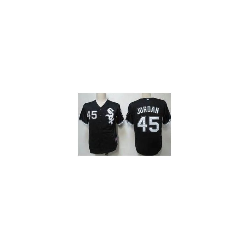 Cheap Michael Jordan White Sox Jersey From China #45 Black