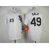 Cheap Chris Sale White Sox Jersey From China #49 White Black Stripe