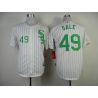 Cheap Chris Sale White Sox Jersey From China #49 White Green Stripe