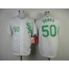 Cheap John Danks White Sox Jersey From China #50 White Green Stripe