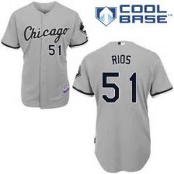 Cheap Alex Rios White Sox Jersey From China #51 Grey