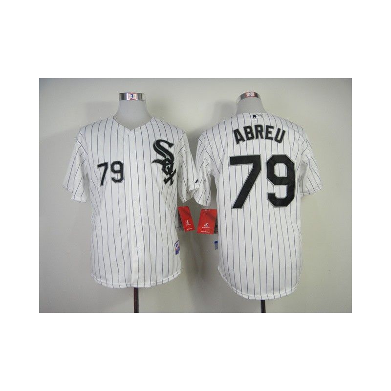 Cheap Jose Abreu White Sox Jersey From China #79 White Black Stripe