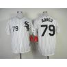 Cheap Jose Abreu White Sox Jersey From China #79 White Black Stripe