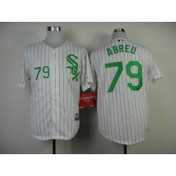 Cheap Jose Abreu White Sox Jersey From China #79 White Green Stripe