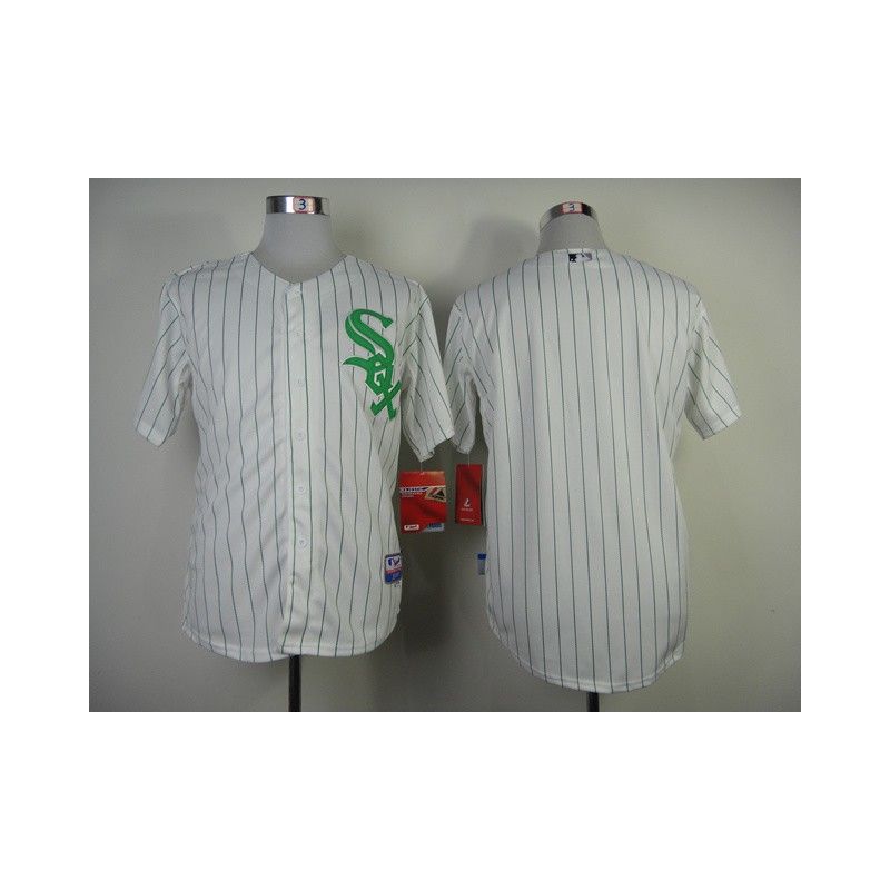 Cheap White Sox Jersey From China White Green Stripe Blank