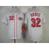 Cheap Jay Bruce Reds Jersey From China #32 White Red Number