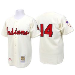 Cheap Larry Doby Indians Jersey From China #14 Cream throwback 1951