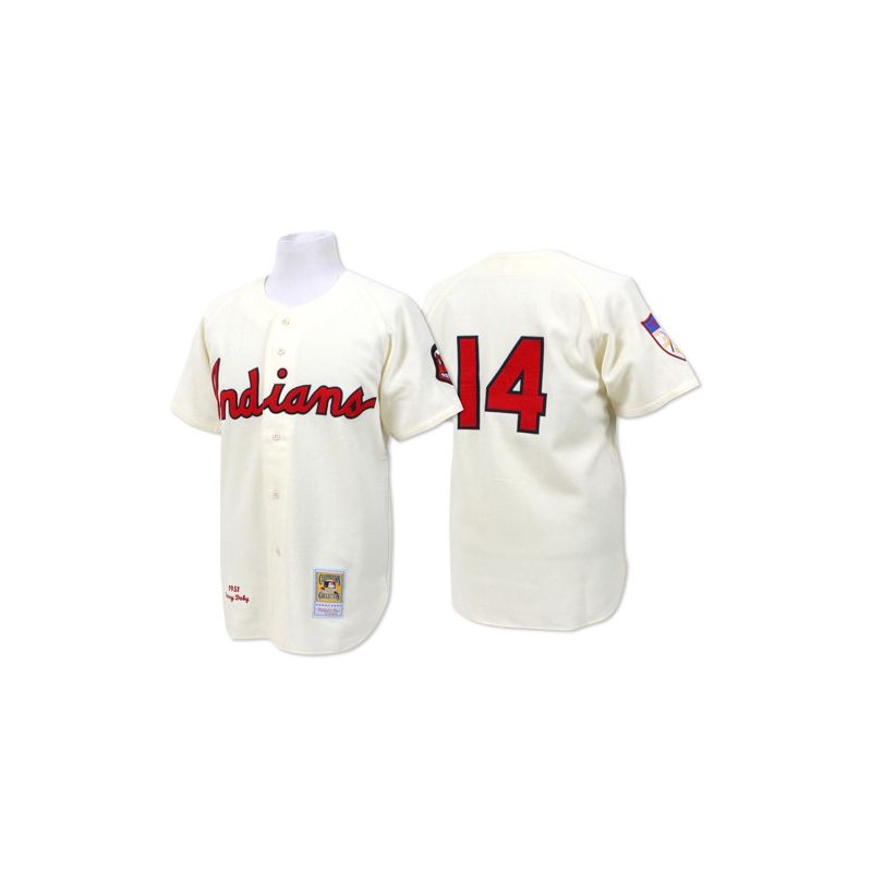 Cheap Larry Doby Indians Jersey From China #14 Cream throwback 1951 Cheap Larry Doby Indians Jersey From China #14 Cream throwback 1951