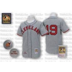 Cheap Bob Feller Indians Jersey From China #19 HEMP Grey throwback
