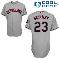 Cheap Michael Brantley Indians Jersey From China #23 Grey