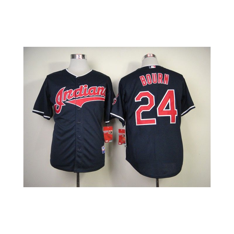 Cheap Michael Bourn Indians Jersey From China #24 Blue Cheap Michael Bourn Indians Jersey From China #24 Blue