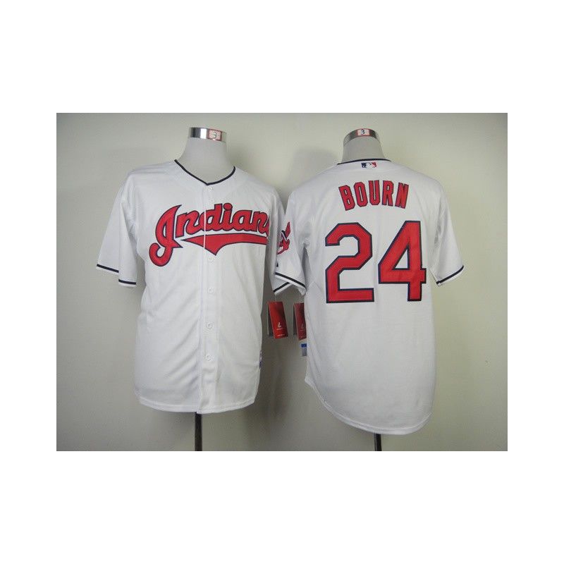Cheap Michael Bourn Indians Jersey From China #24 White Cheap Michael Bourn Indians Jersey From China #24 White
