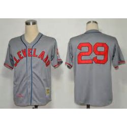 Cheap Satchel Paige Indians Jersey From China #29 HEMP Grey throwback