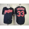 Cheap Nick Swisher Indians Jersey From China #33 Blue