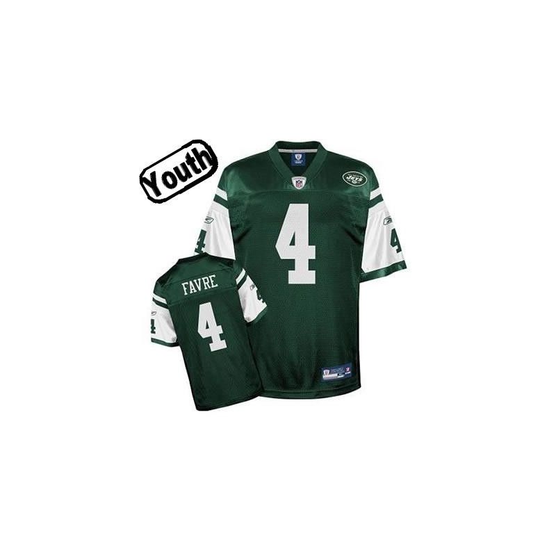 Cheap Brett Favre Jets Youth Jersey #4 Green From China