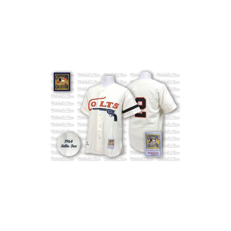 Cheap Nellie Fox Jersey From China #2 Colt 45s Cream throwback 1964