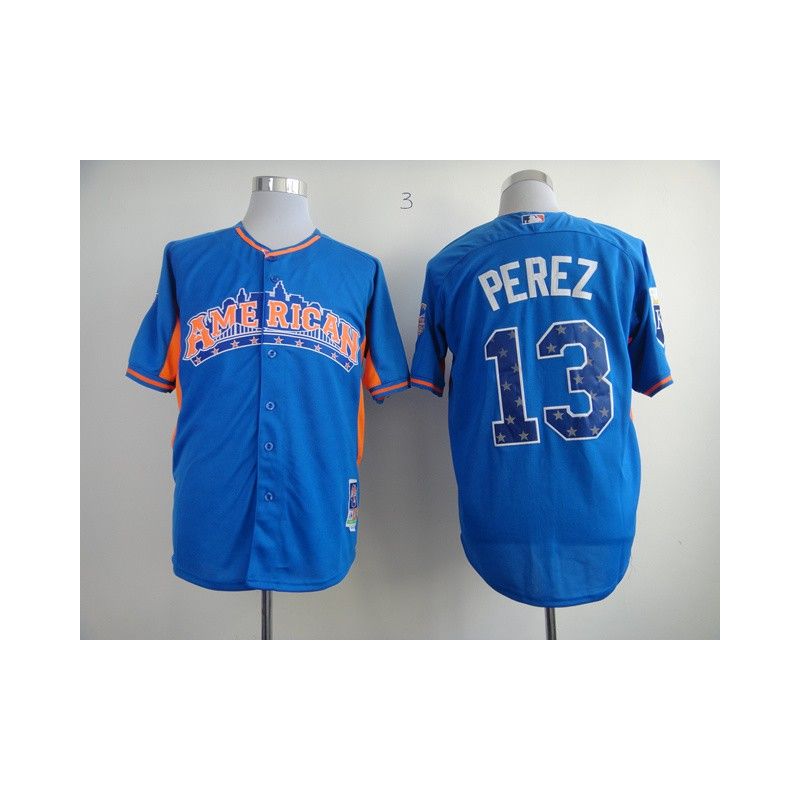 Cheap Salvador Perez Royals Jersey From China #13 Blue 2013 All-Star