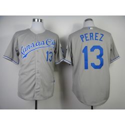 Cheap Salvador Perez Royals Jersey From China #13 Grey