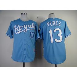 Cheap Salvador Perez Royals Jersey From China #13 Light Blue