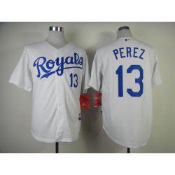 Cheap Salvador Perez Royals Jersey From China #13 White