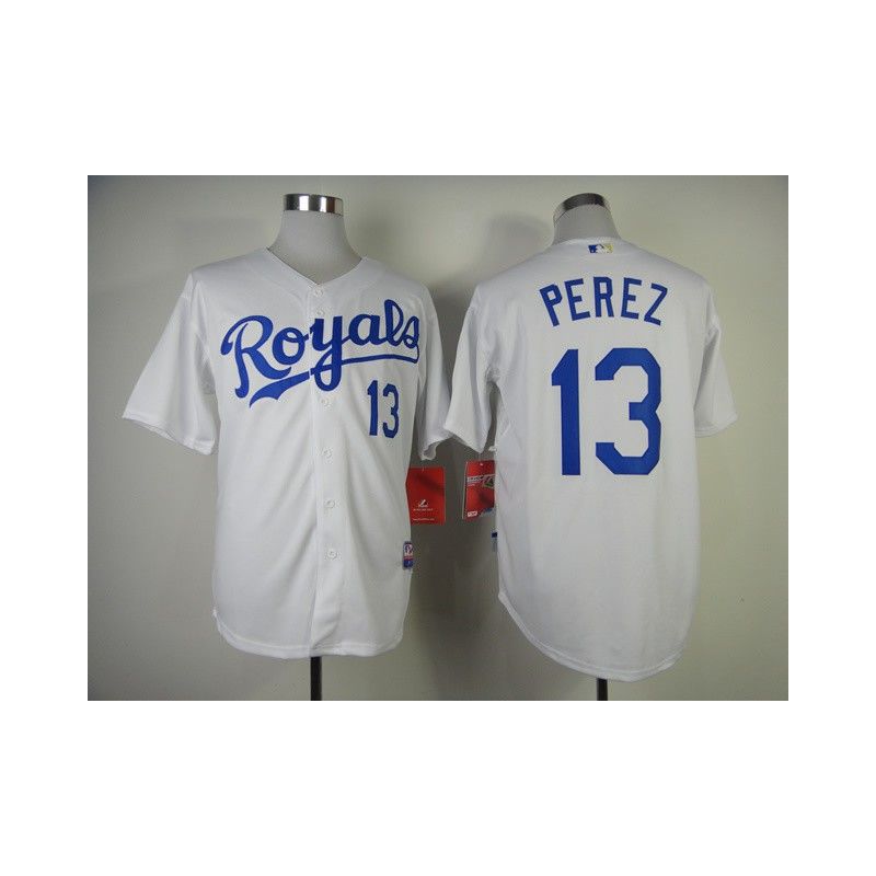 Cheap Salvador Perez Royals Jersey From China #13 White