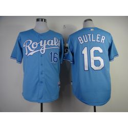 Cheap Billy Butler Royals Jersey From China #16 Light Blue