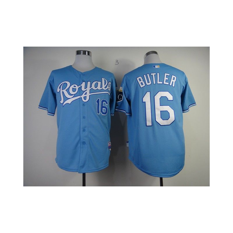 Cheap Billy Butler Royals Jersey From China #16 Light Blue