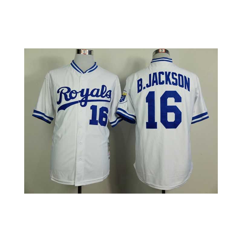 Cheap Bo Jackson Royals Jersey From China #16 White throwback 1980