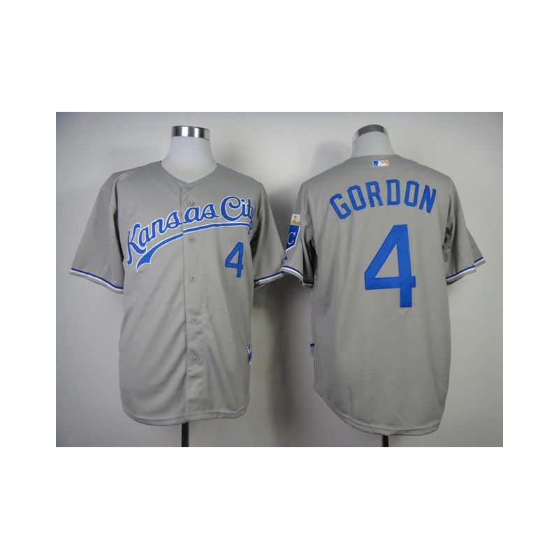 Cheap Alex Gordon Royals Jersey From China #4 Grey