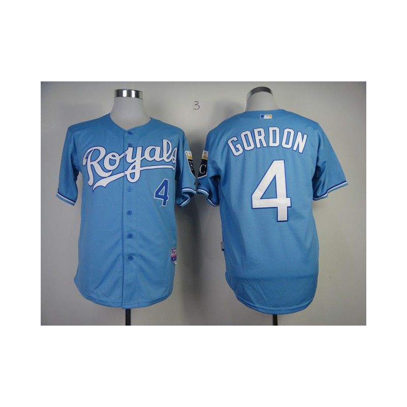 Cheap Alex Gordon Royals Jersey From China #4 Light Blue