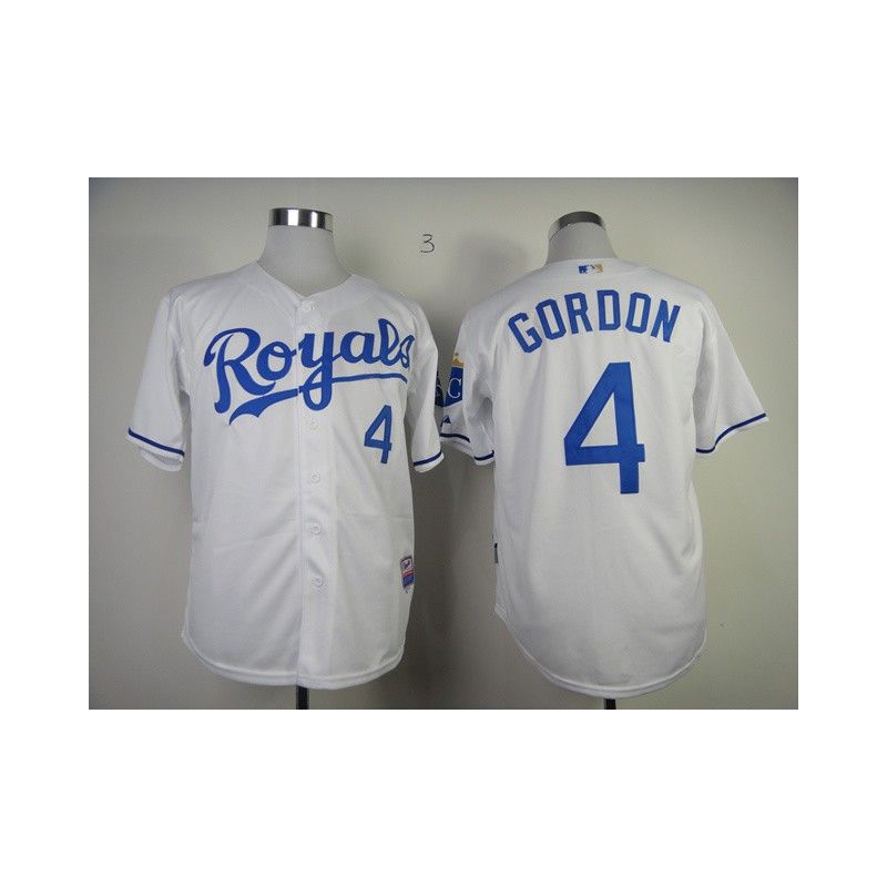 Cheap Alex Gordon Royals Jersey From China #4 White Cheap Alex Gordon Royals Jersey From China #4 White