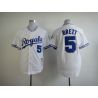 Cheap George Brett Royals Jersey From China #5 White throwback