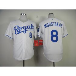 Cheap Mike Moustakas Royals Jersey From China #8 White